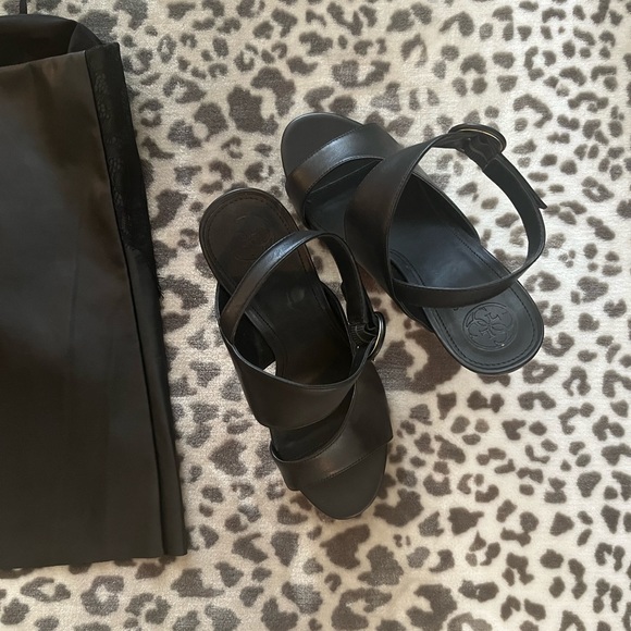 BLACK FAUX LEATHER LACE THIN STRAP TOP - Picture 5 of 8